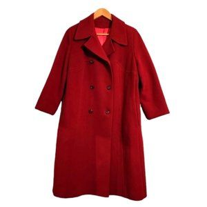 Vintage Eaton Red Wool Double Breasted Coat Fully Lined